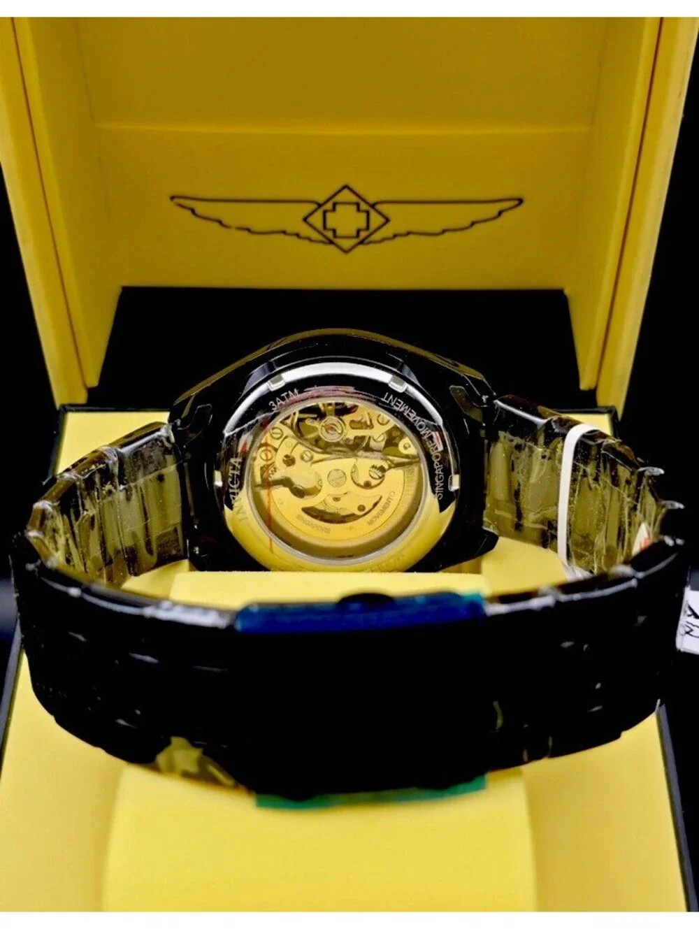 Invicta Objet D Art Glyph Automatic Men's Watch Skeleton Dial-43mm, Black 69761